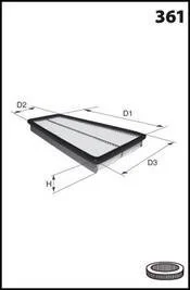 Повітряний фільтр MECAFILTER ELP9039
