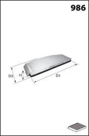 Фільтр, повітря у салоні MECAFILTER ELR7028