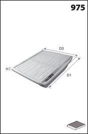 Фільтр, повітря у салоні MECAFILTER ELR7071