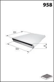 Фільтр салону (аналогWP6984/LA83) MECAFILTER ELR7077