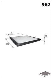 Фільтр, повітря у салоні MECAFILTER ELR7093