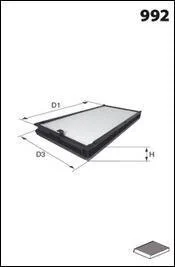 Фільтр, повітря у салоні MECAFILTER ELR7110