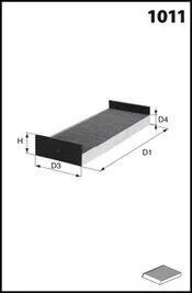 Фільтр, повітря у салоні MECAFILTER ELR7522