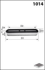 Фільтр, повітря у салоні MECAFILTER FO2266