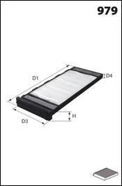 Фільтр салону (аналогWP9120/) MECAFILTER JLR7054