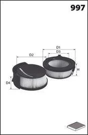 Фільтр, повітря у салоні MECAFILTER JLR7141