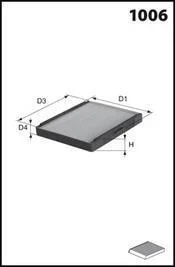 Фільтр салону (аналогWP9184/LA377) MECAFILTER JLR7230
