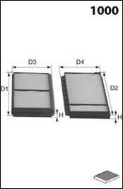 Фільтр, повітря у салоні MECAFILTER JLR7253