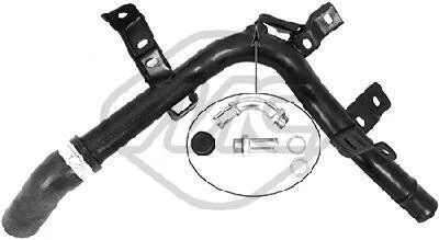 MC SPAIN Водяной шланг Peugeot 206 1.4, 307 1.6 16V Metalcaucho 03222