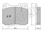 Комплект гальмівних накладок, дискове гальмо Metelli 22-0011-1 (фото 1)