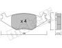 Комплект гальмівних накладок, дискове гальмо Metelli 2200470 (фото 1)