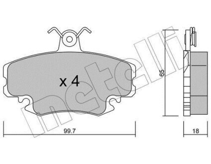 Комплект тормозных колодок, дисковый тормоз Metelli 22-0120-0