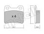 Комплект тормозных колодок, дисковый тормоз Metelli 22-0141-0 (фото 2)
