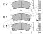 Комплект тормозных колодок, дисковый тормоз Metelli 22-0223-1 (фото 2)