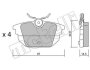 Комплект гальмівних накладок, дискове гальмо Metelli 2202990 (фото 1)