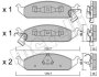 Комплект гальмівних накладок, дискове гальмо Metelli 2203550 (фото 1)