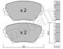 Комплект гальмівних колодок (дискових) Metelli 22-0430-0 (фото 9)