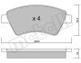 Комплект тормозных колодок, дисковый тормоз Metelli 22-0544-0 (фото 7)