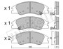 Комплект тормозных колодок, дисковый механизм Metelli 22-0630-0 (фото 2)