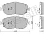 Комплект гальмівних накладок, дискове гальмо Metelli 2207560 (фото 1)