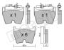 Тормозные колодки передние (16.5 мм) (система BREMBO) Audi A4 B7/B8 R8 05-15 Metelli 22-1043-0 (фото 1)