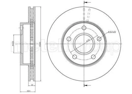 Гальмівний диск (шт.) Metelli 23-0120