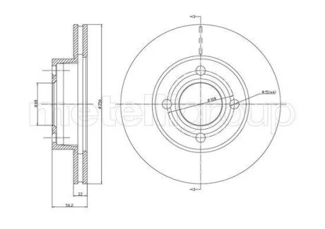 Диск гальмівний Metelli 23-0234