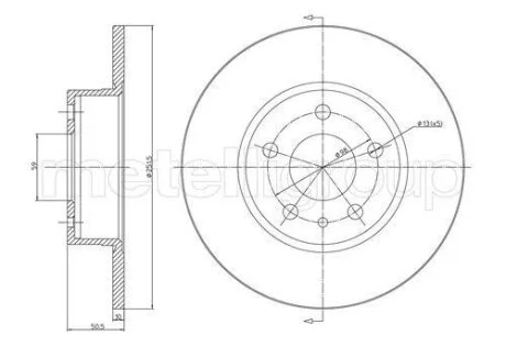 Гальмівний диск Metelli 230368C