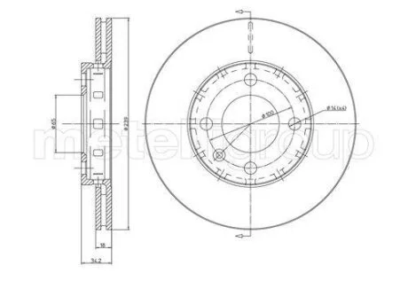 Диск гальмівний Metelli 23-0372