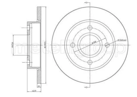 Диск гальмівний Metelli 23-0377
