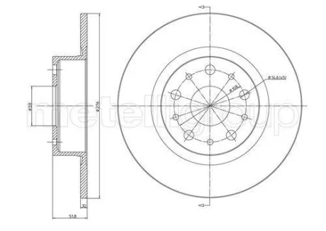 Тормозной диск Metelli 23-0410C