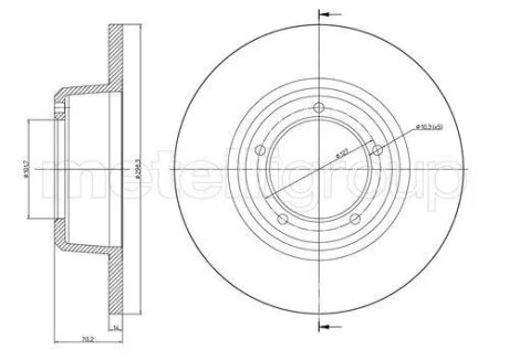 Диск гальмівний Metelli 23-0422
