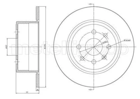 Диск гальмівний Metelli 23-0426