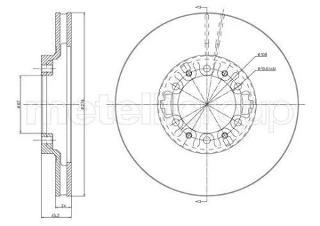 Диск гальмівний Metelli 23-0463