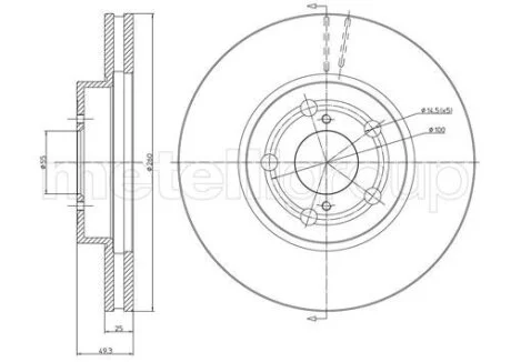 Гальмівний диск Metelli 23-0512C