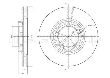 Диск гальмівний Metelli 23-0596