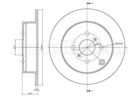 Диск гальмівний Metelli 23-0636