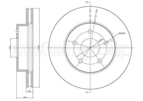 Гальмівний диск Metelli 23-0696C