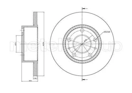 Диск гальмівний Metelli 23-0779