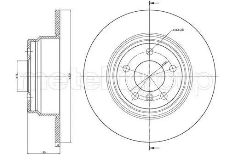Диск гальмівний Metelli 23-0782C