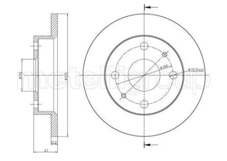 Диск гальмівний Metelli 23-0791