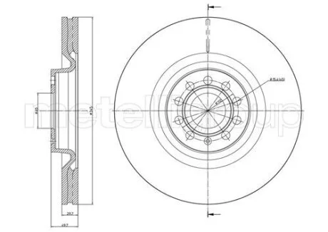 Гальмівний диск Metelli 23-0851C