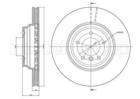 Диск гальмівний Metelli 23-0874C