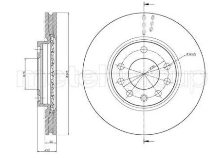 Тормозной диск Metelli 23-0877