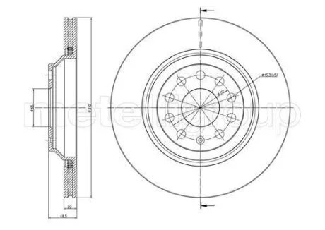 Диск гальмівний Metelli 23-0889C