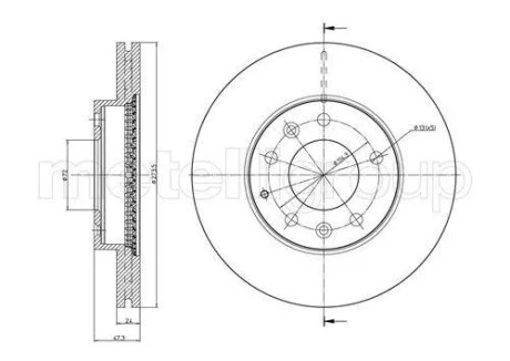 Гальмівний диск Metelli 23-0901C