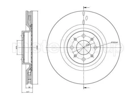Диск гальмівний Metelli 23-0915C