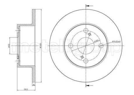 Диск гальмівний Metelli 23-0967