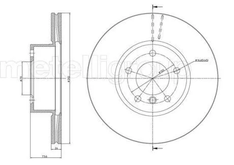 Диск гальмівний Metelli 23-0986C
