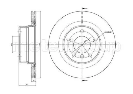 Диск гальмівний Metelli 23-1014C